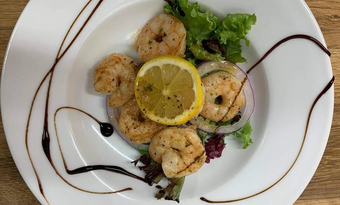 Delicious chef prepared food